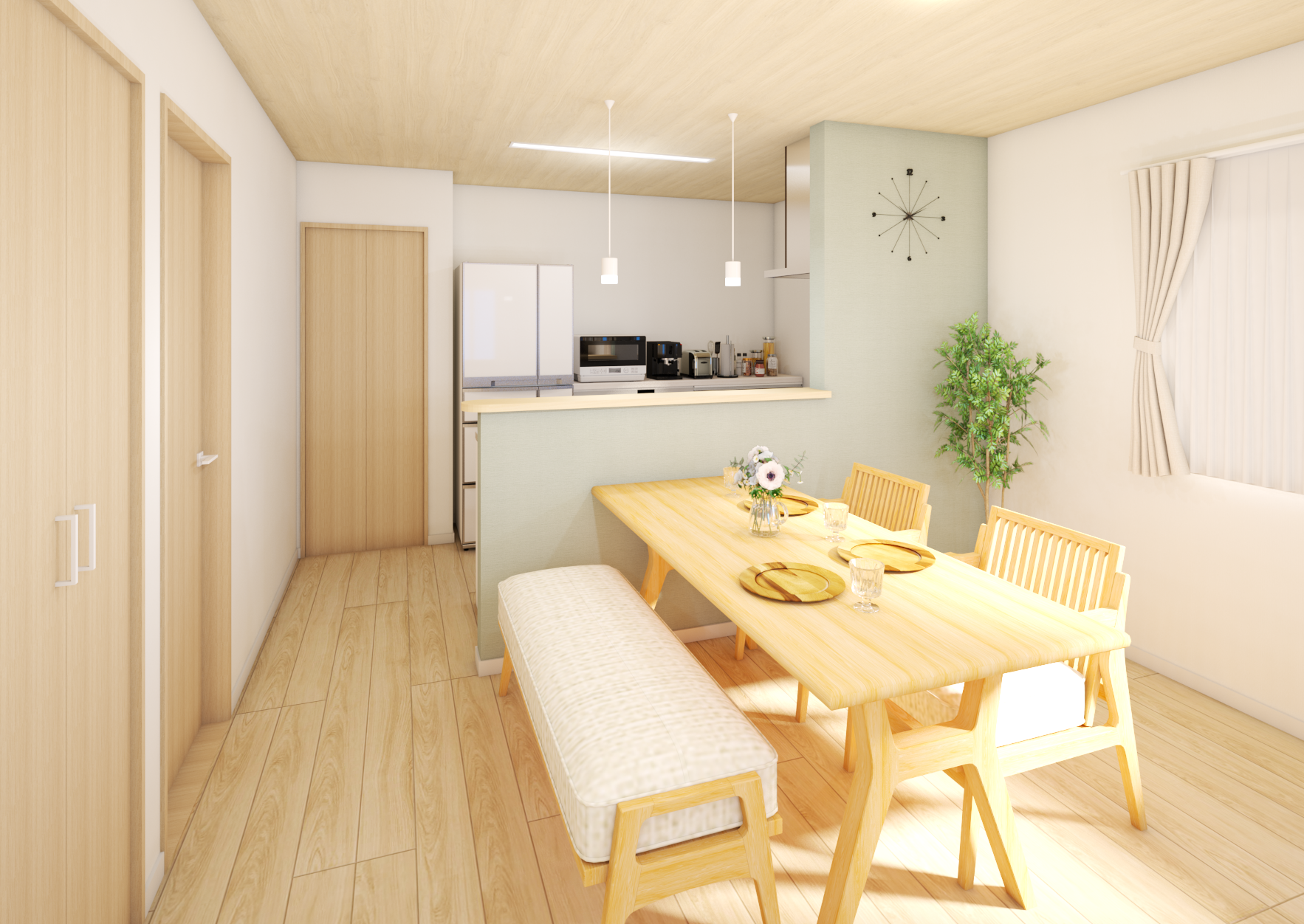 完成した住まいと自由設計プランを同時に体感